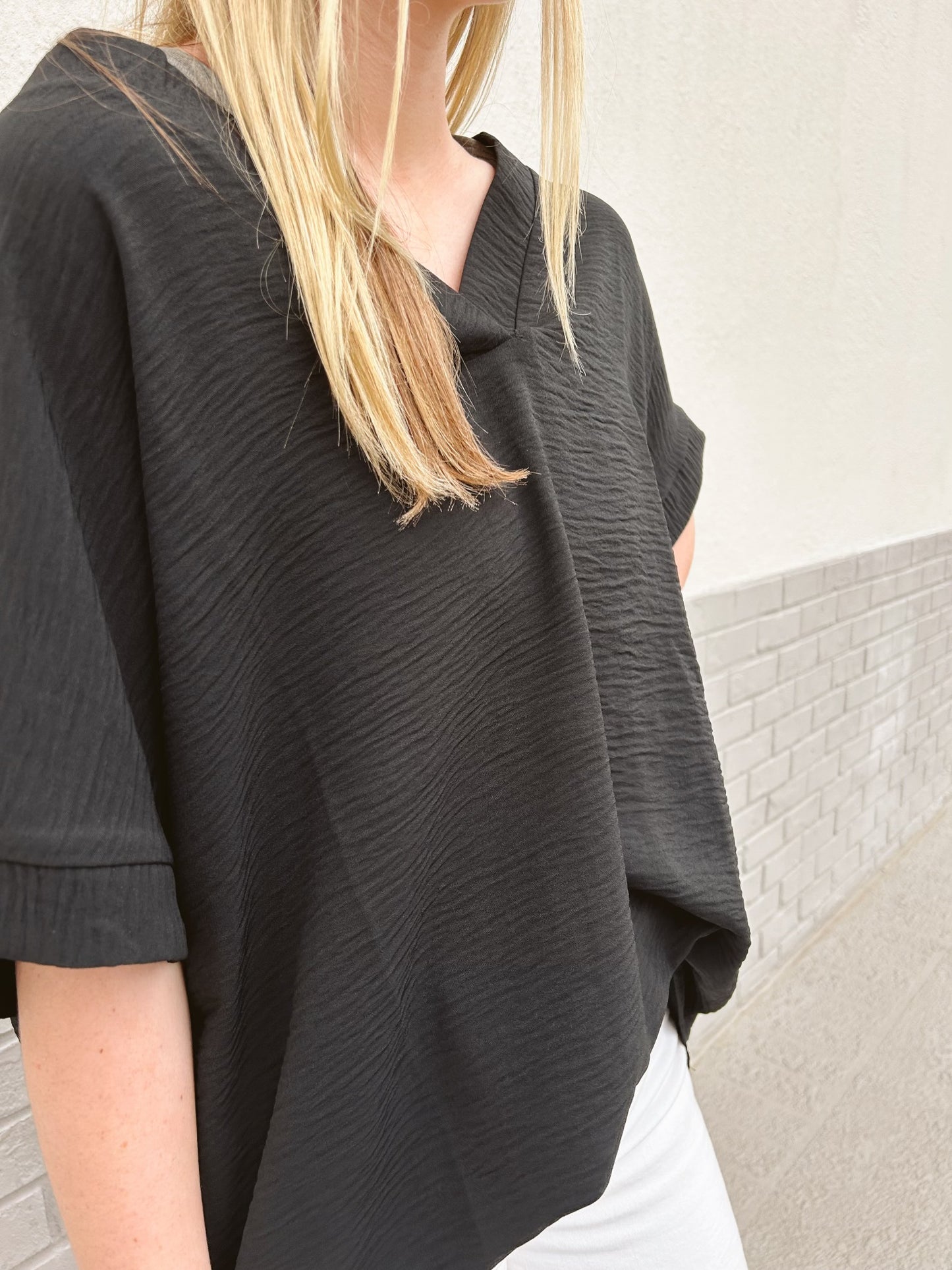 Zenana Black Oversized Top