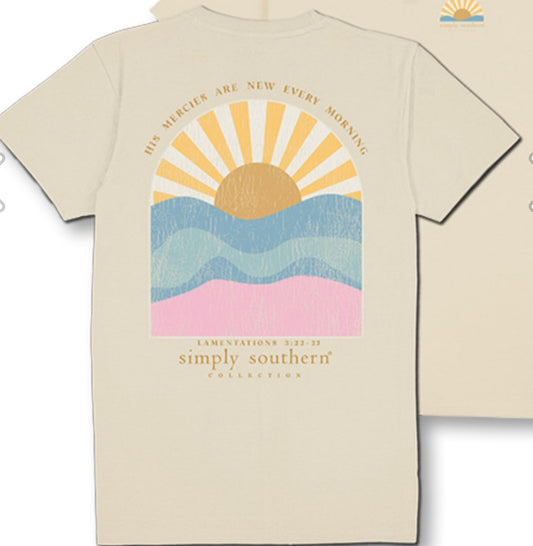 His mercies are new every morning – Simply southern short sleeve T-shirt
