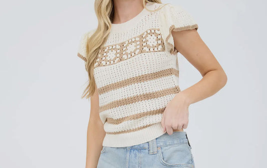 Vintage Bloom Crochet Top