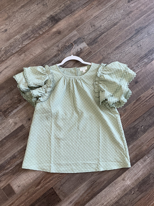 Sassy in sage short sleeve