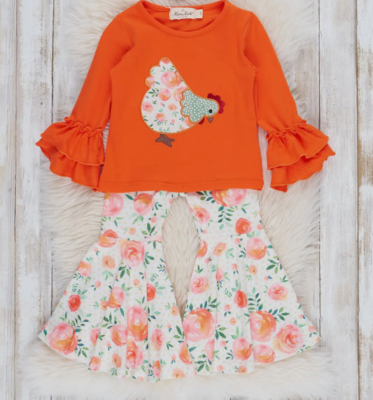 Henrietta Floral Chicken Set